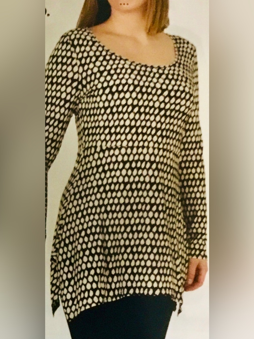 DKR Apparel Shark Bite Tunic with Empire Waist